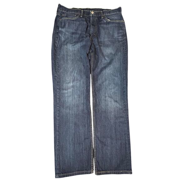 Levis‎ Strauss 514 Dark Blue Regular Straight Leg Fit Jeans W36 L32 - Picture 1 of 6